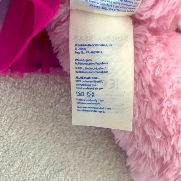 Build-A-Bear Disney Princess Sparkly Pink Bear Crown Plush 16”  Tutu Dress EUC - Picture 10 of 10